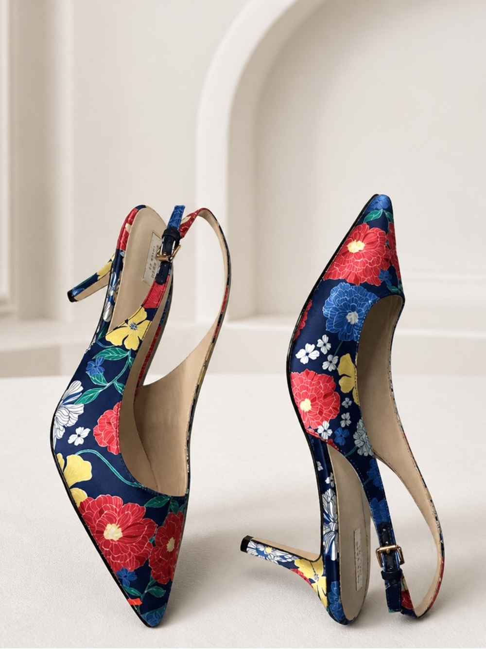 Cole Haan Sz 11B Vesta Floral Slingback Heels, Pumps ~ New Without Box